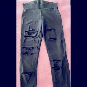 Torrid mesh leggings true black size 1